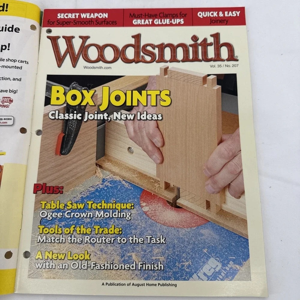 Woodsmith Magazine Box Joints Classic Joint New Ideas Vol. 35/ No. 207